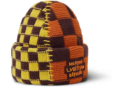 lv damier beanie|louis vuitton pop split beanie.